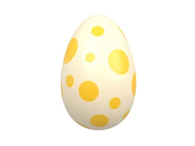 Dinosaur Egg v1 001 Low-poly 3D model