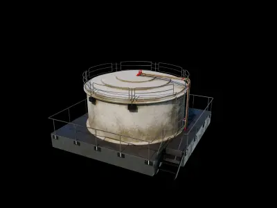 Oil Gaz Water Tank 3D model