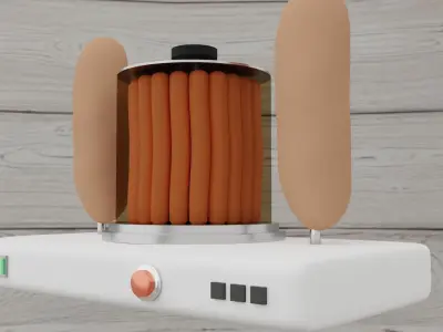 Hot-Dog Machine - Fast Food 3D model