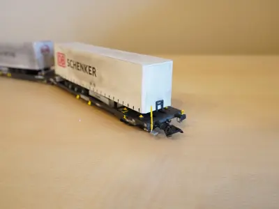 Pre supported H0 1 87 scale tarp trailer proxy 3D print model