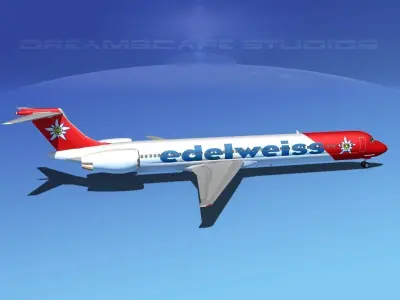 McDonnell Douglas MD80 Edelweiss 3D model