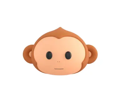 Prop144 Monkey Head 3D model