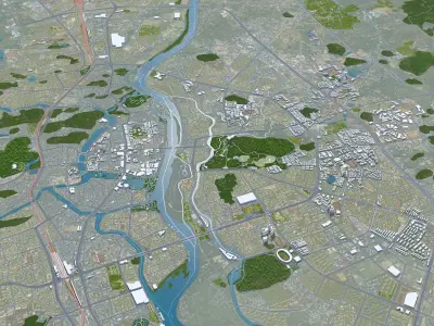 Guilin Guangxi China 35km Free low-poly 3D model