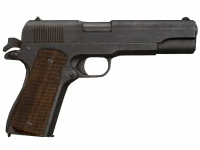 Colt M1911 Low-poly 3D model