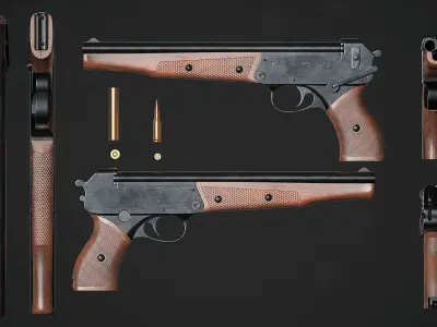 Tp 82 shotgun Low-poly 3D model