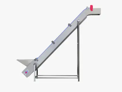 Plastic Belt Gooseneck Elevator Low-poly 3D model