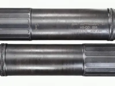 OSS  Suppressor HX-QD 5x56 - game ready 3D model Low-poly 3D model