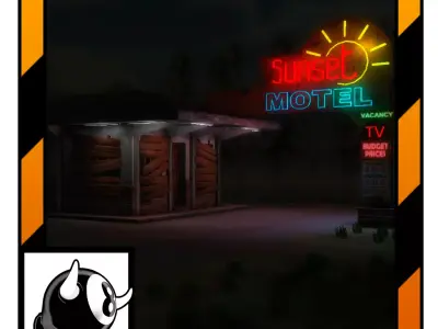 Abandoned Motel Low-poly 3D model