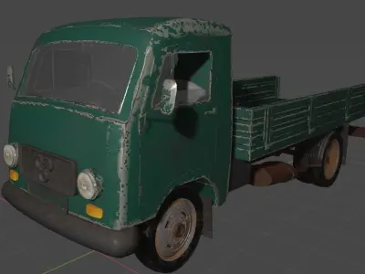 1980s Yugoslav-Soviet TAM industrial truck 3 SET Free 3D model