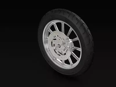 Motorcycle Wheel 3D model