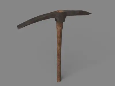 Pickaxe Worn - Railroad Style Low-poly 3D model