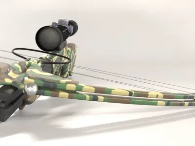 A modern style crossbow with scope 3D model