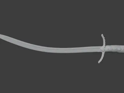 Sultans Sword Low-poly 3D model