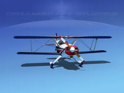 Acro Sport II Biplane 3D model by Dreamscape