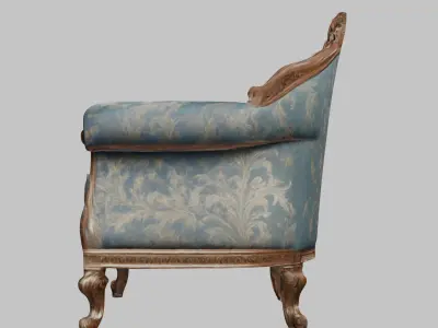 Realistic Chair Sofa 3D Model Low-poly 3D model