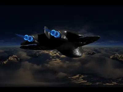 flying object Low-poly 3D model