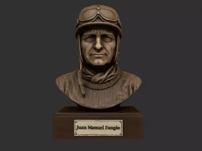 Juan Manuel Fangio Bust 3D print model
