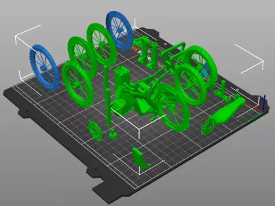 Mini Electric Dirt Bike 3D print model