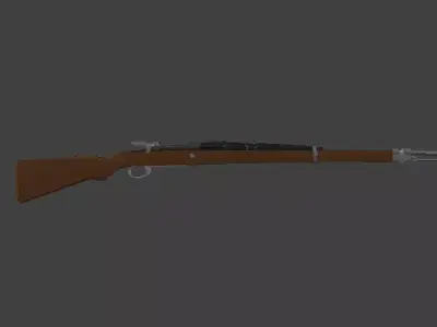 Mauser Modelo 1909  Rifle Historico Low Poly Low-poly 3D model