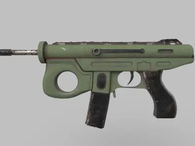 smg gun Low-poly 3D model purchase