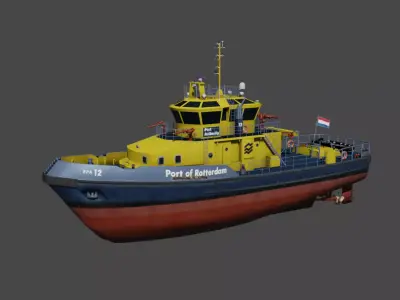 RPA12 tugboat Low-poly 3D model