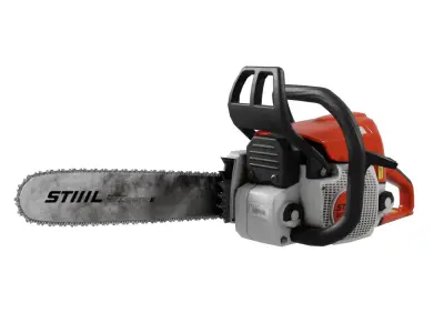 Chainsaw Stihl 250 like 3D model - lowpoly game-ready PBR VR AR Low-poly 3D model