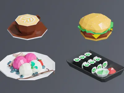 Food FREE Free low-poly 3D model