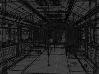 High -end high -speed rail subway flight attendant 3D model