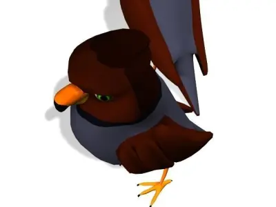 Cartoon Eagle  3D model