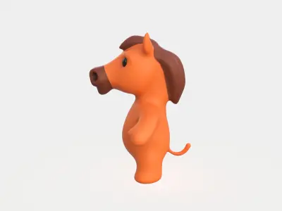 Little animal baby - Horse cute - Character030  Low-poly 3D model