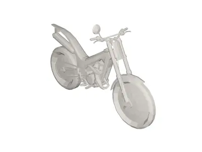 Bicycle motorcycle Low-poly 3D model