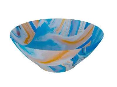 Bowl in Blue pattren 3D model purchase
