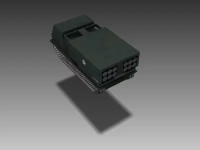 M270 MRLS Low-poly 3D model