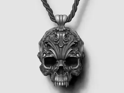 Skull ornament pedant  3D print model