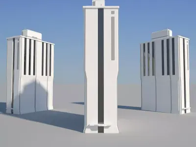 Industrial Building 06 Low-poly 3D model