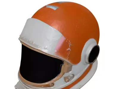Retro Space Helmet 3D Model 3D model