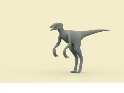 velociraptor dinosaur 3D model get