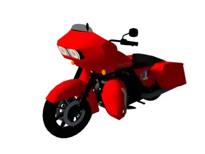 HARLEY DAVIDSON ROAD GLIDE CVO  2023 NARANJA Low-poly 3D model