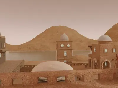 Desert Fortress City 3D model