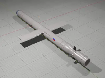 MISIL 3M-54E1 KALIBR  Low-poly 3D model