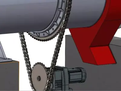 NUT POLISHING DRUM FOR PALM OIL MILL 3D model