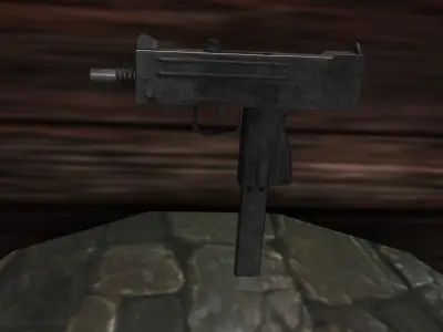 GUN MAC 10 Low-poly 3D model