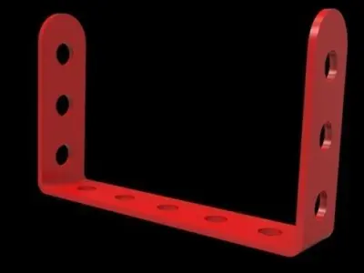 Double angle strip 5x3x3 - Meccano part Free 3D model