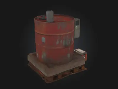 Rustic Heater  Cozy Vintage Heating Solution 3D model