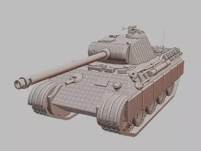 Panther Ausf A German WWII Medium Tank 3D Printable 3D print model