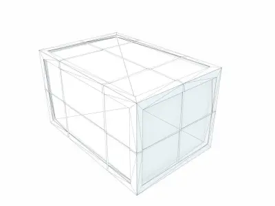Old Wooden Cargo Crate 11 PBR Low-poly 3D model