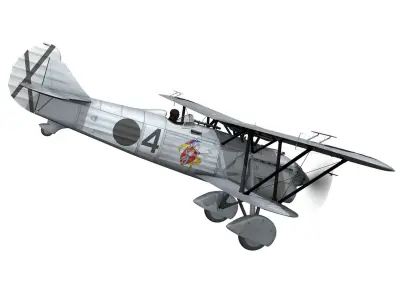 Fiat CR 32 - Italy Air Force - Gruppo Baleari 3D model