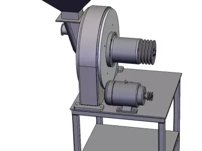 soybean crusher 3D model