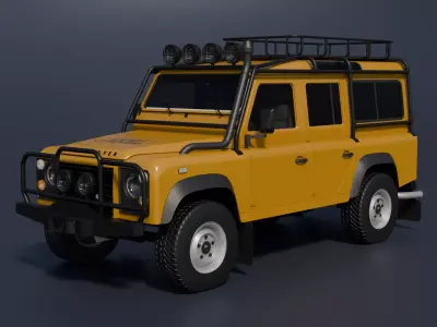 Game-Ready Land Rover Defender 110   I Generation - High Detail Low-poly 3D model