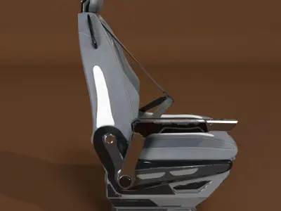 sci-fi seat Free low-poly 3D model